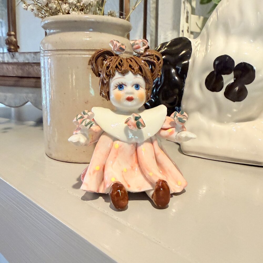 Italian Lino Zampiva Spaghetti Hair Doll Figurine - Picture 13 of 15